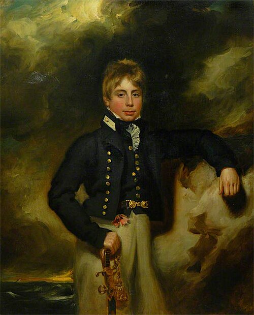 Midshipman (later Captain) John Windham Dalling, RN, 1805, George Henry Harlow