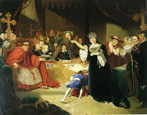 The Court for the Trial of Queen Katharine, 1817, George Henry Harlow