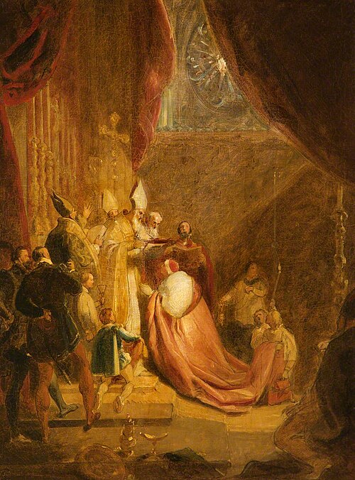 Wolsey Receiving the Cardinal's Hat in Westminster Abbey, , George Henry Harlow