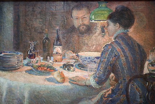 Sous la Lampe, 1877, Marie Bracquemond