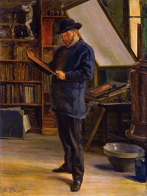 Félix Bracquemond in His Studio, 1886, Marie Bracquemond