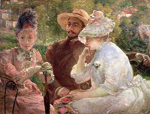 Sur la terrasse à Sèvres, 1880, Marie Bracquemond