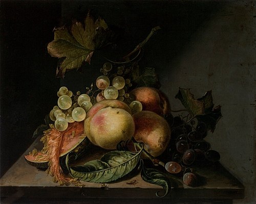 Still life with fruit, 1760, Gertrude Metz