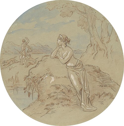 One of eighteen designs for a series of plates illustrating Venus and Adonis, , Hablot Knight Browne