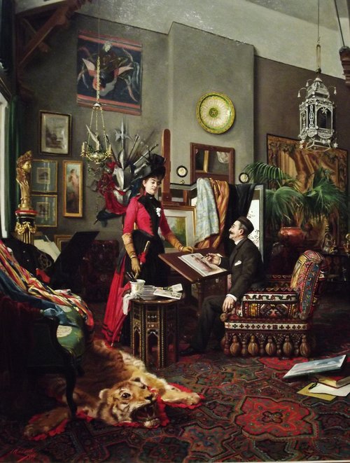 In the Artist's Studio, 1889, Édouard-Antoine Marsal