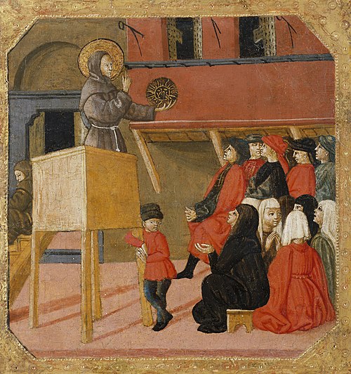 Saint Bernard de Sienne en prière, 1600, Lo Scheggia