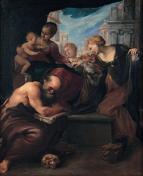 Mystic marriage of Saint Catherine, 1595, Pietro Faccini