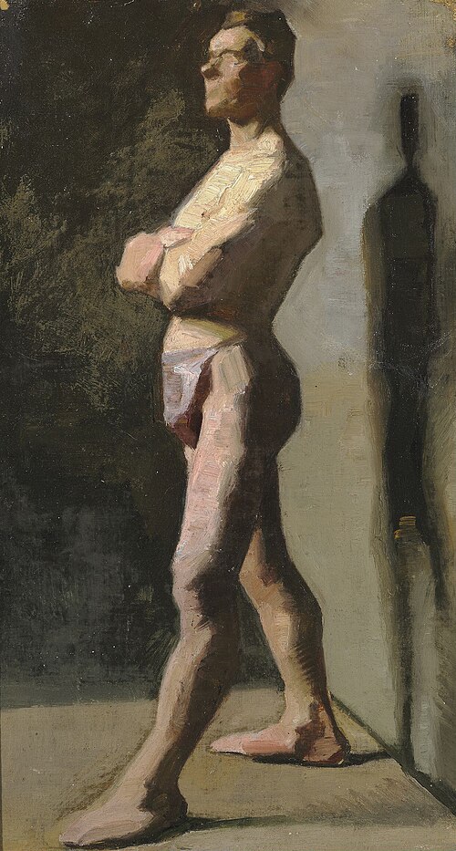 Male model with folded arms., , Marie Krøyer