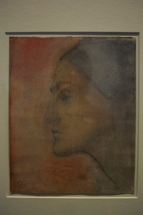 Selbstbildnis im Portrait nach links, , Anita Rée