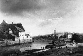 View of a City on a River, 1850, Kaspar Karsen