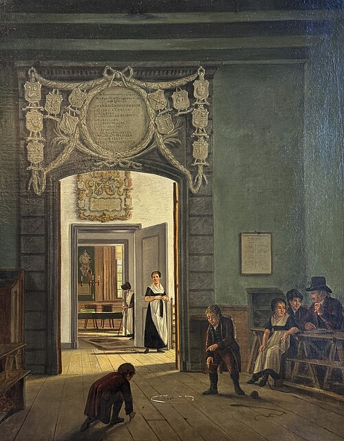 View of the Herenkamer in the Evangelisch-Lutherse Diaconie- en Bestedelingenhuis in Amsterdam, 1811, Johannes Rienksz Jelgerhuis