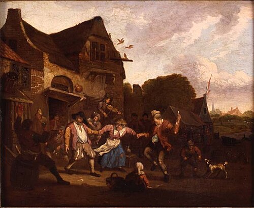 Boerenfeest voor een herberg, 1699, Wigerus Vitringa