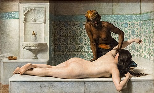 Le Massage. Scène de hammam, 1883, Édouard Debat-Ponsan