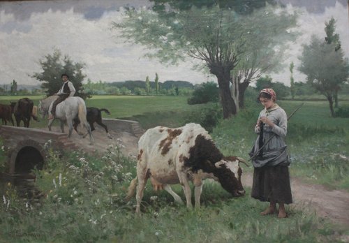 La Vache bien gardée, 1890, Édouard Debat-Ponsan