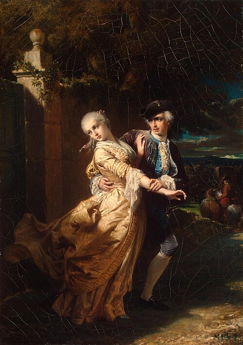 Lovelace Abducting Clarissa Harlowe, 1867, Édouard Louis Dubufe