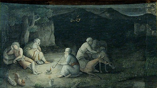 La Halte nocturne, 1660, Mohammad Zaman