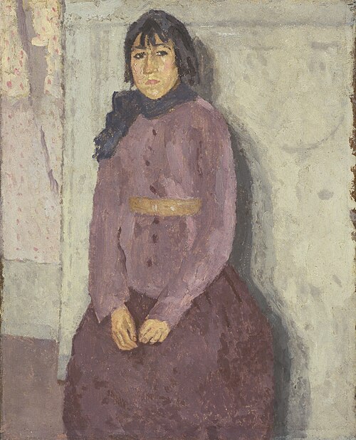 Girl with a Blue Scarf, , Gwen John