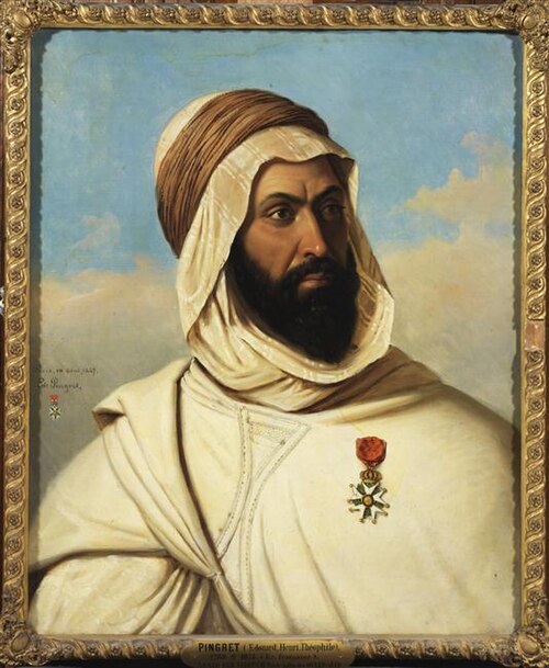 Portrait d'Ahmed Ben Ferruch, 1847, Édouard Pingret