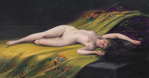 Reclining Nude, 1893, Luis Ricardo Falero