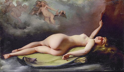 Reclining nude, 1879, Luis Ricardo Falero