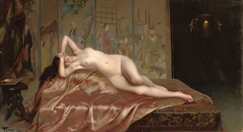 A reclining nude a.k.a. Study, 1880, Luis Ricardo Falero
