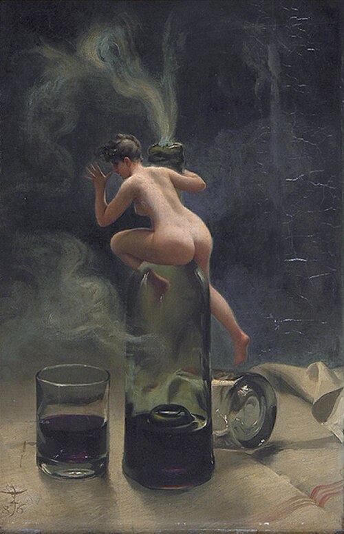 Le vin Ginguet, 1886, Luis Ricardo Falero