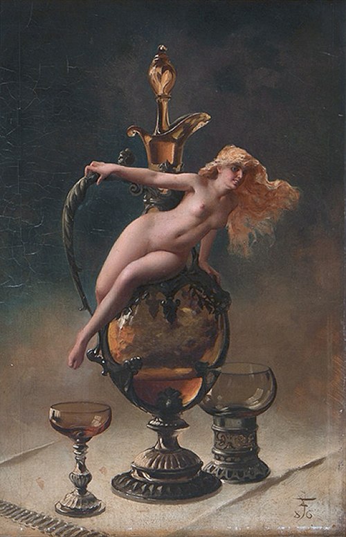 Le vin de Tokai, 1886, Luis Ricardo Falero