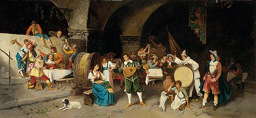 Day in a tavern, 1880, Luis Ricardo Falero