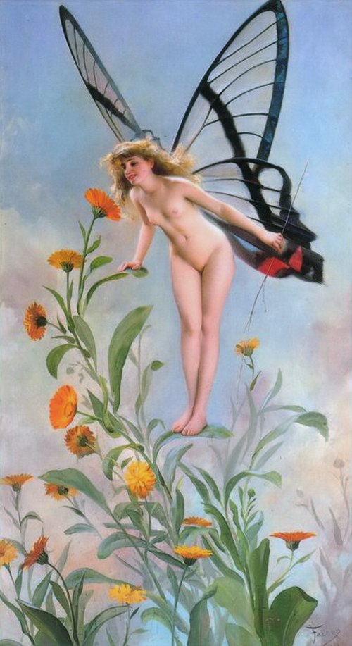 The butterfly, 1893, Luis Ricardo Falero