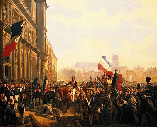 Louis-Philippe, duc d'Orléans, lieutenant général du royaume, arrive à l'Hôtel de ville de Paris, 31, 1837, Éloi Firmin Féron