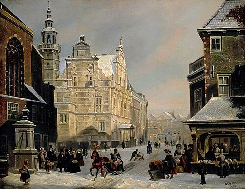 Town Hall, The Hague, 1853, Carel Jacobus Behr