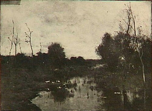 A Ditch with Willows, 1890, Geo Poggenbeek