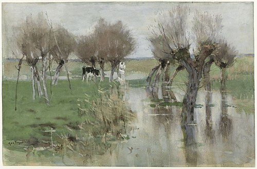 High water in the pasture., 1883, Geo Poggenbeek