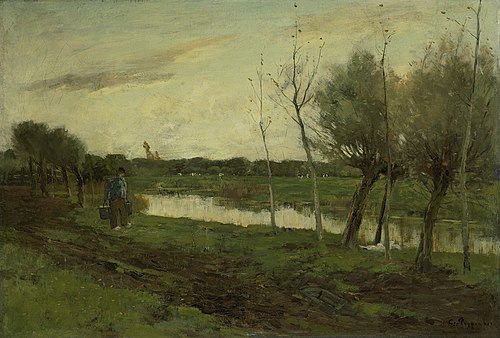 Landscape with canal, 1888, Geo Poggenbeek
