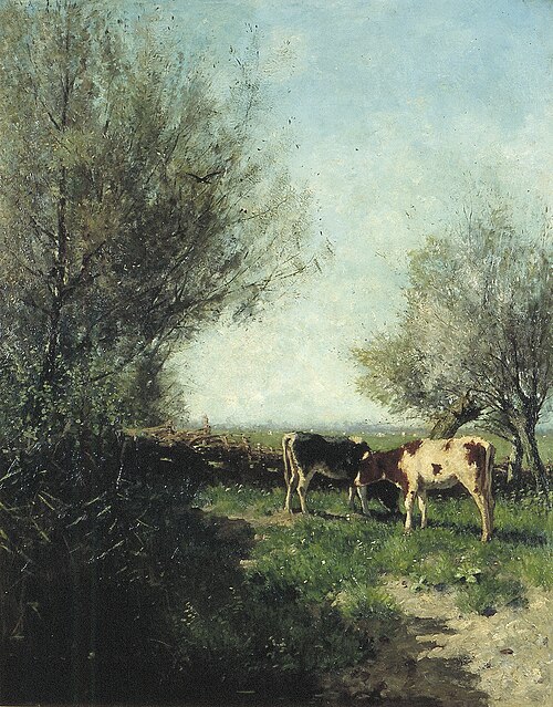 Kalveren in een weide, 1887, Geo Poggenbeek