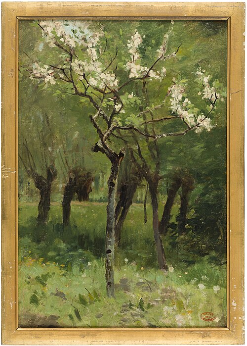 Bloeiende boomgaard, 1886, Geo Poggenbeek
