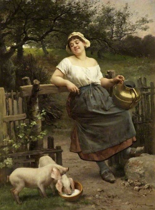 A Peasant Girl, Brittany, 1887, Émile Bayard