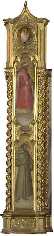 Unknown Saint, Saint Cosmas and Saint Francis, left pilaster, 1422, Giovanni dal Ponte