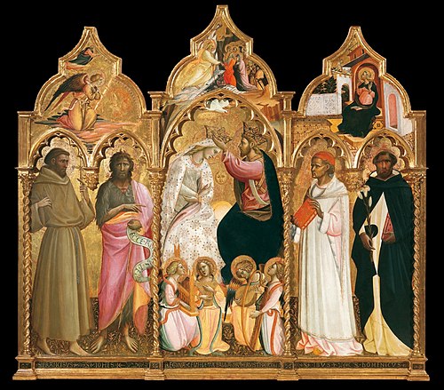 Triptych of the coronation of the Virgin, 1420, Giovanni dal Ponte