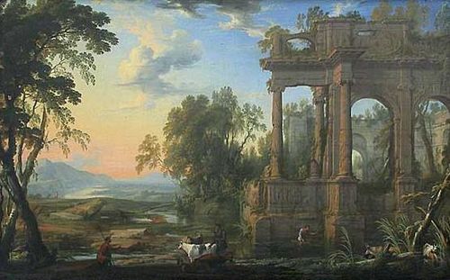 Paysage avec ruines et pasteur, 1652, Pierre Patel
