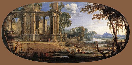 Paysage composé avec ruines antiques, 1646, Pierre Patel