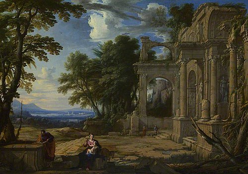 Landscape with the Rest on the Flight into Egypt, 1652, Pierre Patel