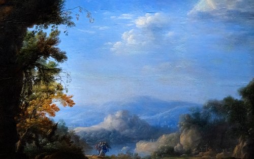 Paysage avec lutte de Jacob avec l'Ange, 1700, Pierre Patel