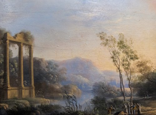 Paysage avec Moïse sauvé des eaux, 1643, Pierre Patel