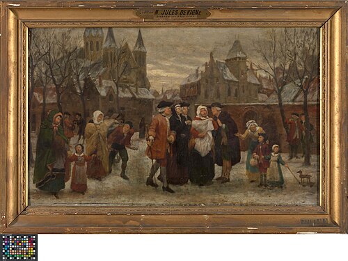 A Baptism in Flanders in the 18th Century (study), 1862, Félix de Vigne