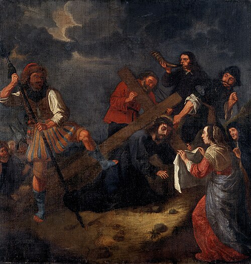 Le Christ tombe sous le poids de la croix, 1650, Antoine van den Heuvel