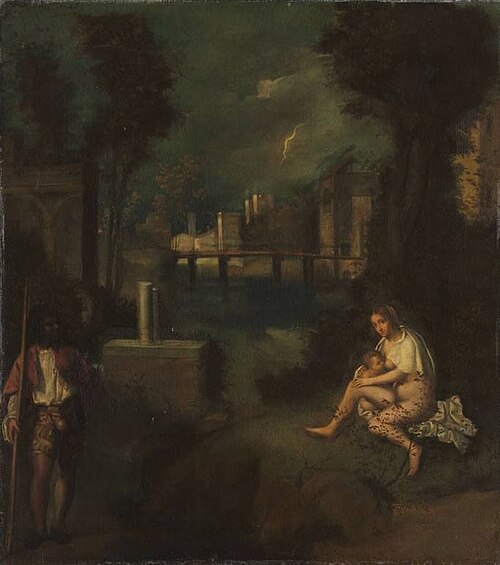 Das Gewitter (nach Giorgione), 1870, August Wolf