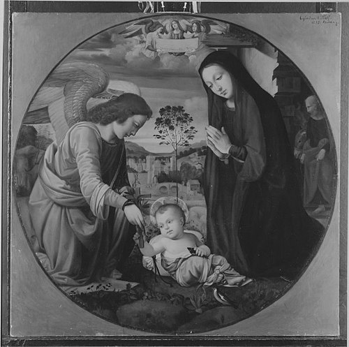 Anbetung des Kindes (nach Albertinelli), 1875, August Wolf