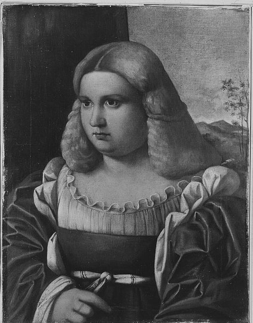 Bildnis einer Dame (nach Alessandro Oliverio), 1873, August Wolf