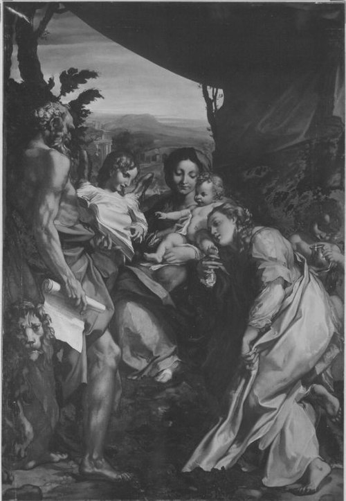 Die Madonna des hl. Hieronymus (nach Correggio), 1881, August Wolf